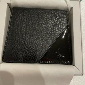 Black Leather Coin Wallet